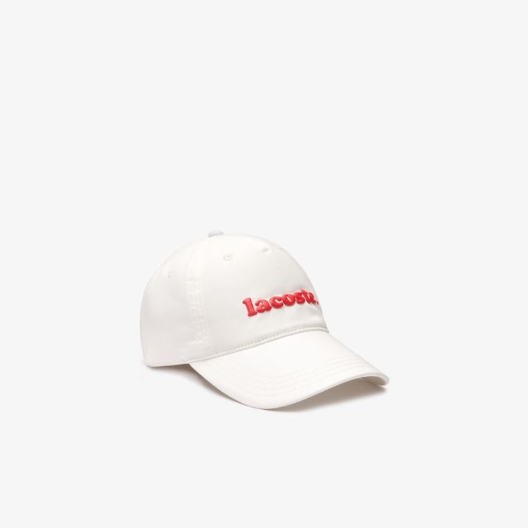 Lacoste Pamuklu Poplin Logo Cap Beyaz | ubQANwcs