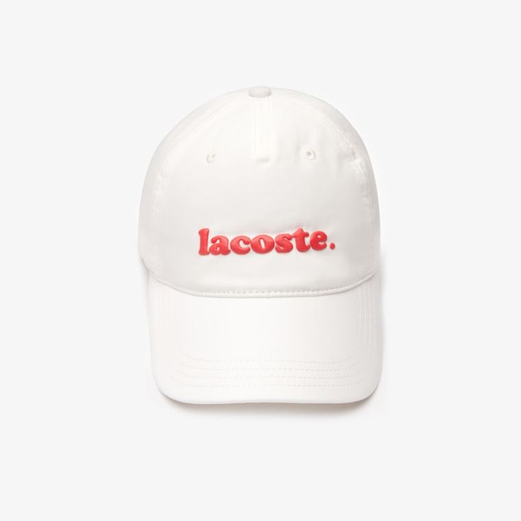 Lacoste Pamuklu Poplin Logo Cap Beyaz | ubQANwcs