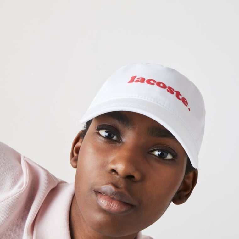 Lacoste Pamuklu Poplin Logo Cap Beyaz | ubQANwcs