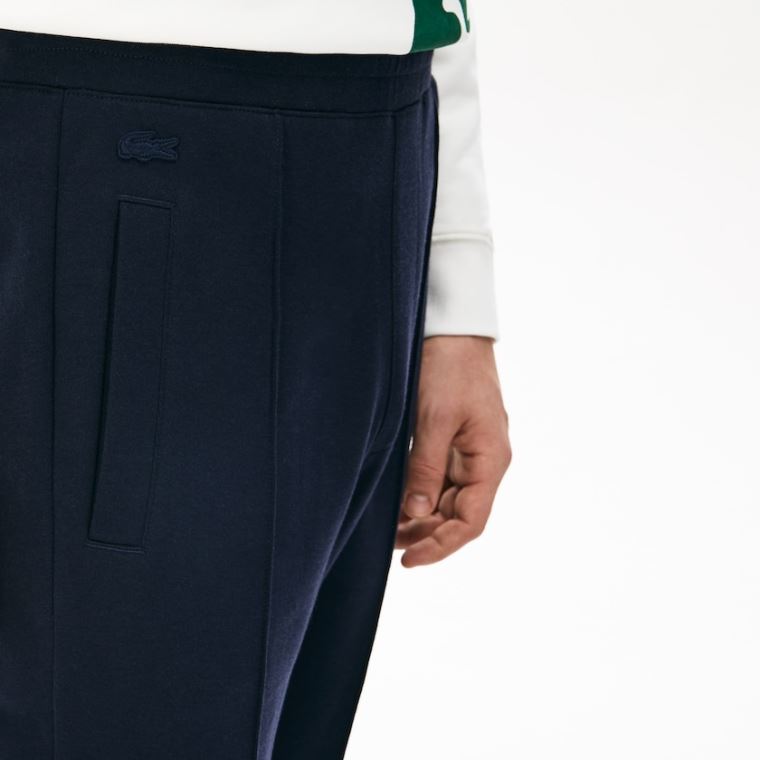 Lacoste Pleated Pamuklu-Silk Parça Pants Lacivert Mavi Haki Yeşil | 4txer7DO