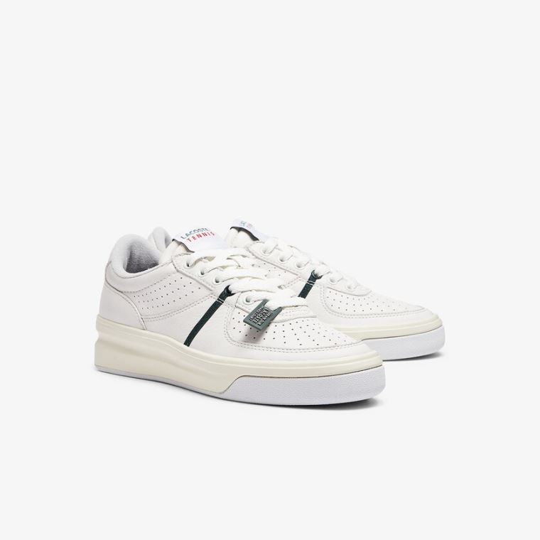 Lacoste Quantace Deri Sneakers Beyaz Bej Rengi | vPq9NKt1