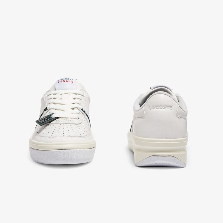 Lacoste Quantace Deri Sneakers Beyaz Bej Rengi | vPq9NKt1