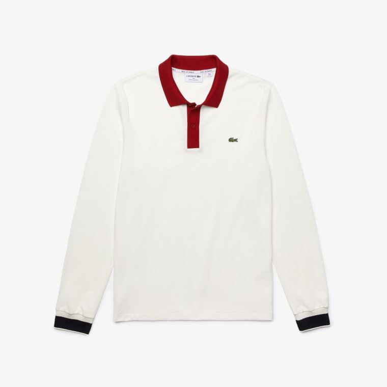 Lacoste Regular Fit Made in France Polo Shirt Beyaz Koyu Kırmızı Lacivert Mavi | ajGMMLBY