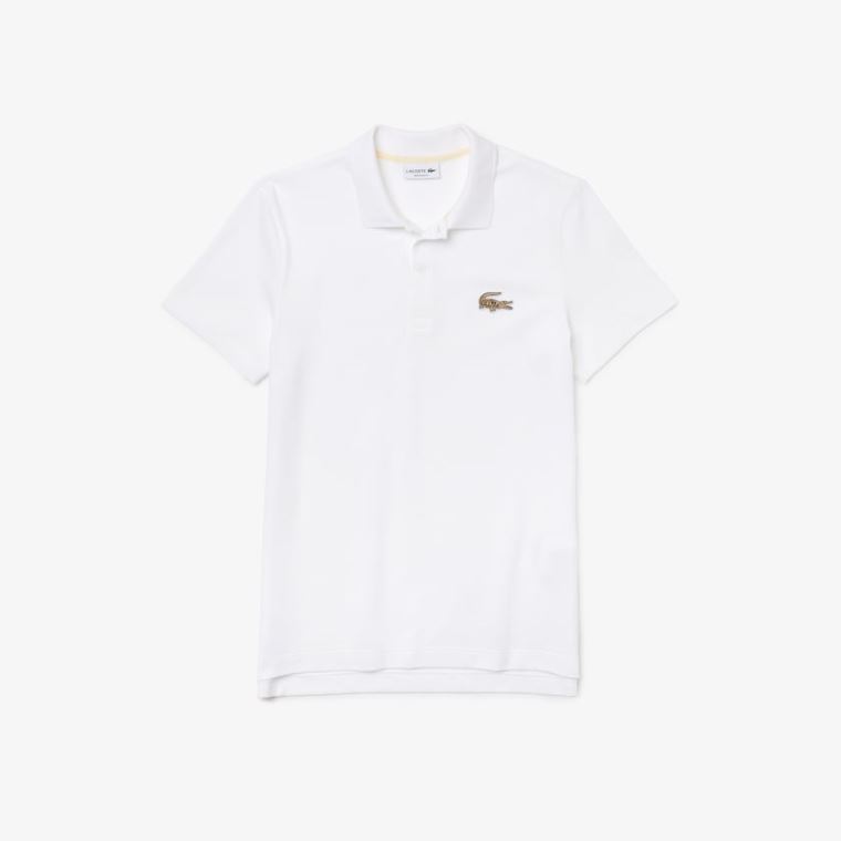 Lacoste Regular Fit Pamuklu Piqué Polo Beyaz | Yy7EZtj3