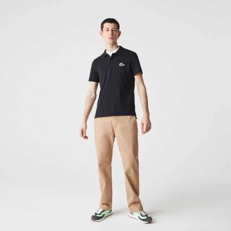 Lacoste Regular Fit Pamuklu Piqué Polo Lacivert Mavi | H0D8i47y