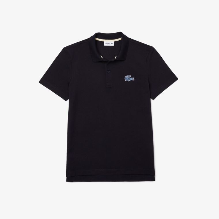 Lacoste Regular Fit Pamuklu Piqué Polo Lacivert Mavi | H0D8i47y