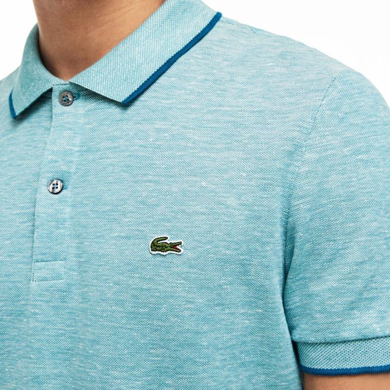 Lacoste Regular Fit Piqué Polo Shirt Mavi | be8HSVKw