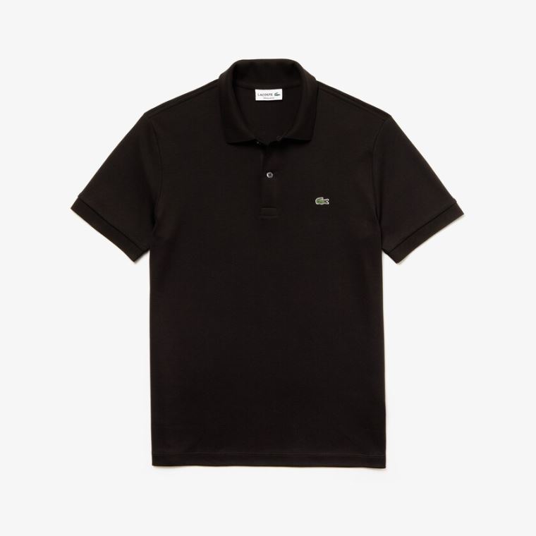 Lacoste Regular Fit Soft Pamuklu Polo Siyah | sy9Ycp84