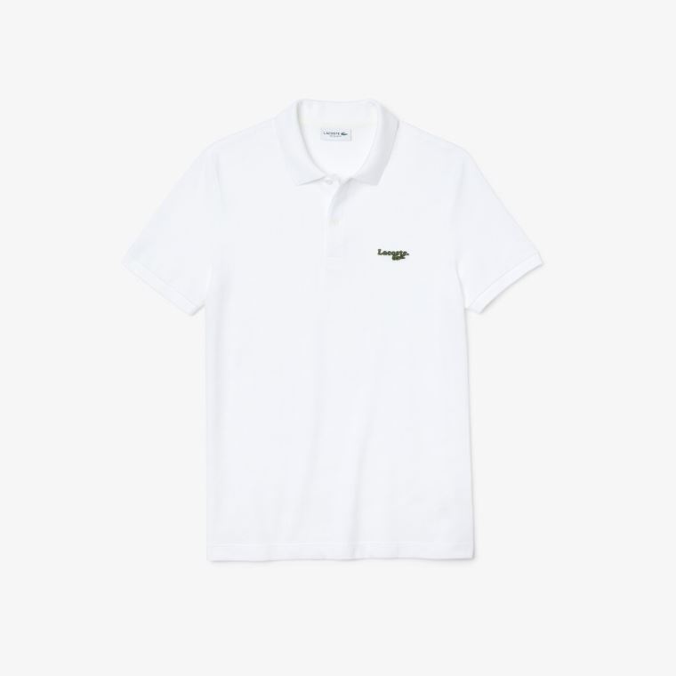 Lacoste Regular Fit Solid Pamuklu Piqué Polo With Badge Beyaz | axx7sVP5