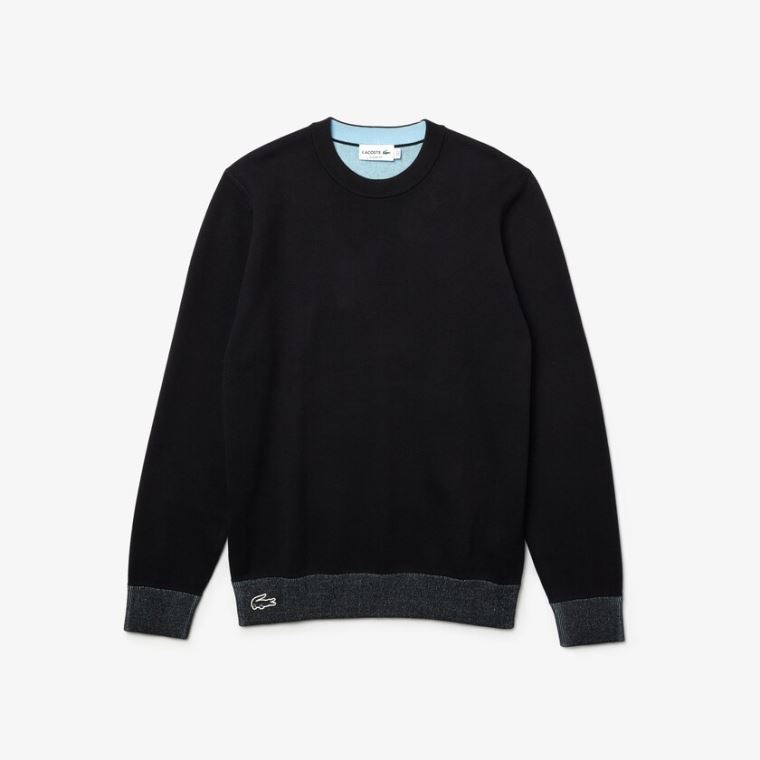 Lacoste Reversible Crew Neck Contrast Kazak Lacivert Mavi Mavi | lIN8wJML