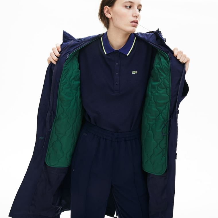 Lacoste Reversible Jacket 4-in-1 Parka Lacivert Mavi | rd9LTrqM