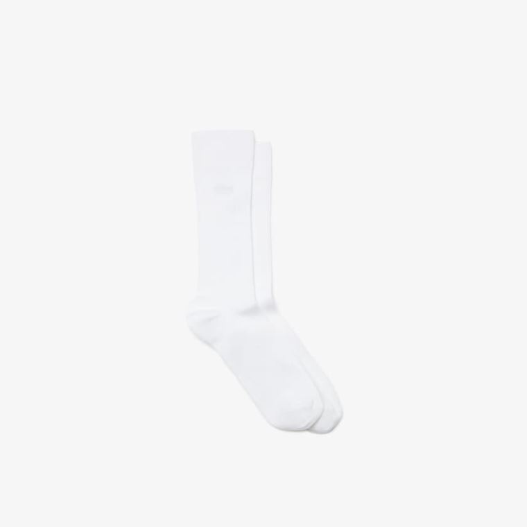 Lacoste Ribbed Pamuklu Blend Socks Beyaz | XxVZYYyD