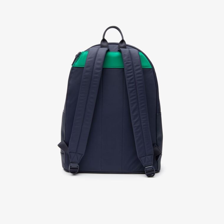 Lacoste Roland Garros Naylon Backpack Lacivert Yeşil | X16oZSB5