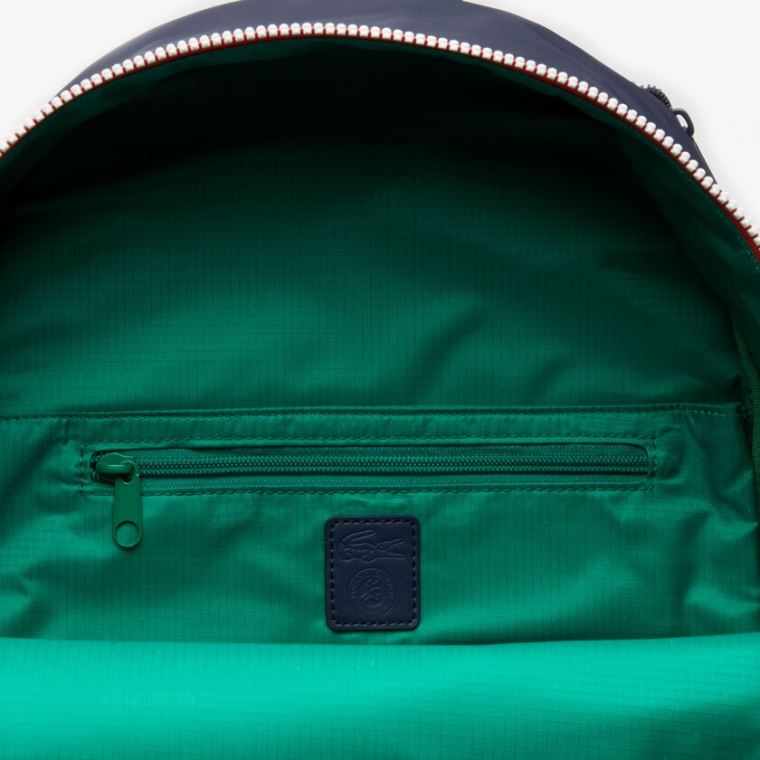 Lacoste Roland Garros Naylon Backpack Lacivert Yeşil | X16oZSB5