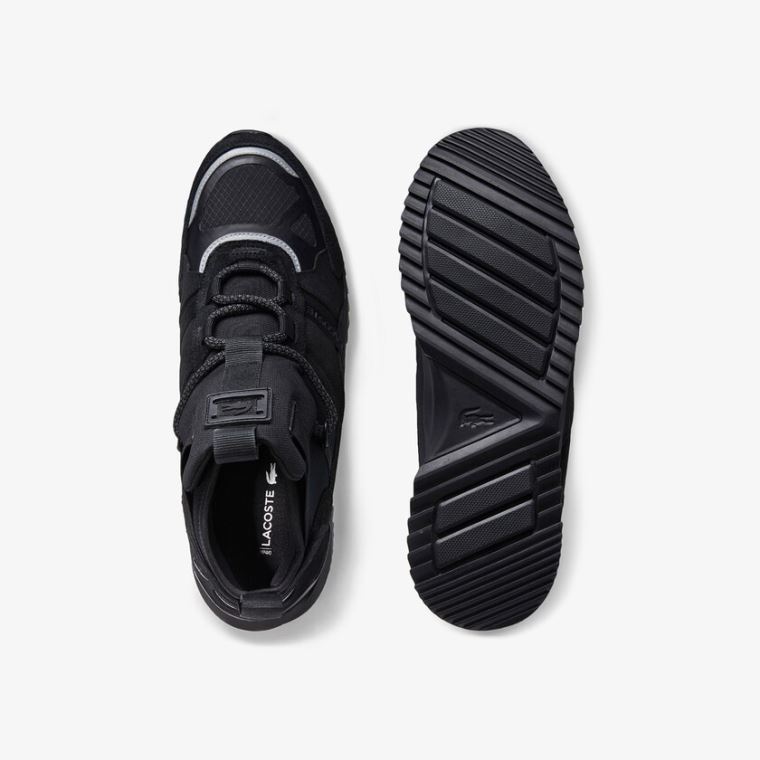 Lacoste Run Breaker Süet and Tekstil Sneakers Siyah Siyah | ftgs7uWC