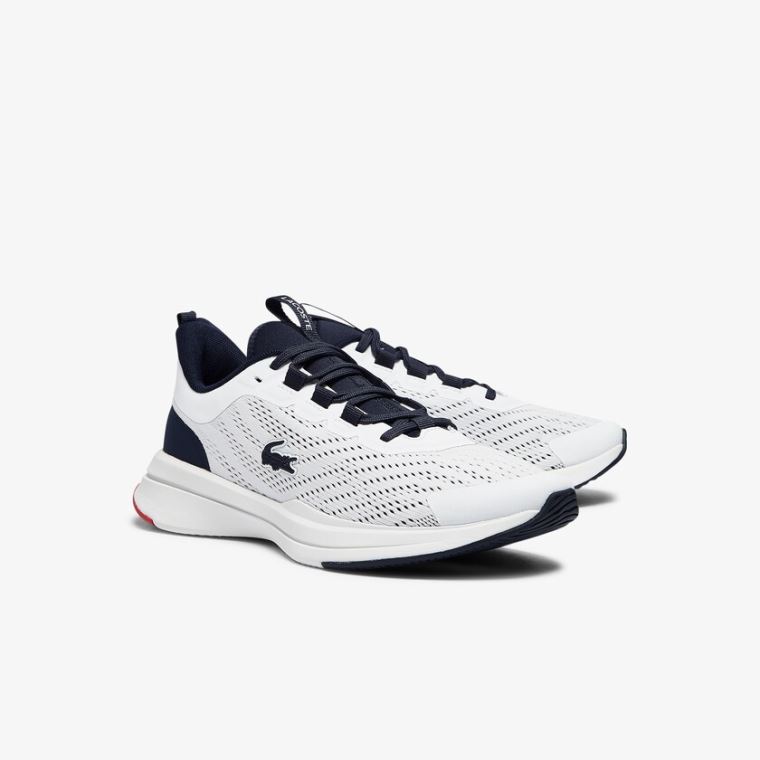 Lacoste Run Spin Tekstil Sneakers Beyaz Lacivert | 0eZ9kxWy