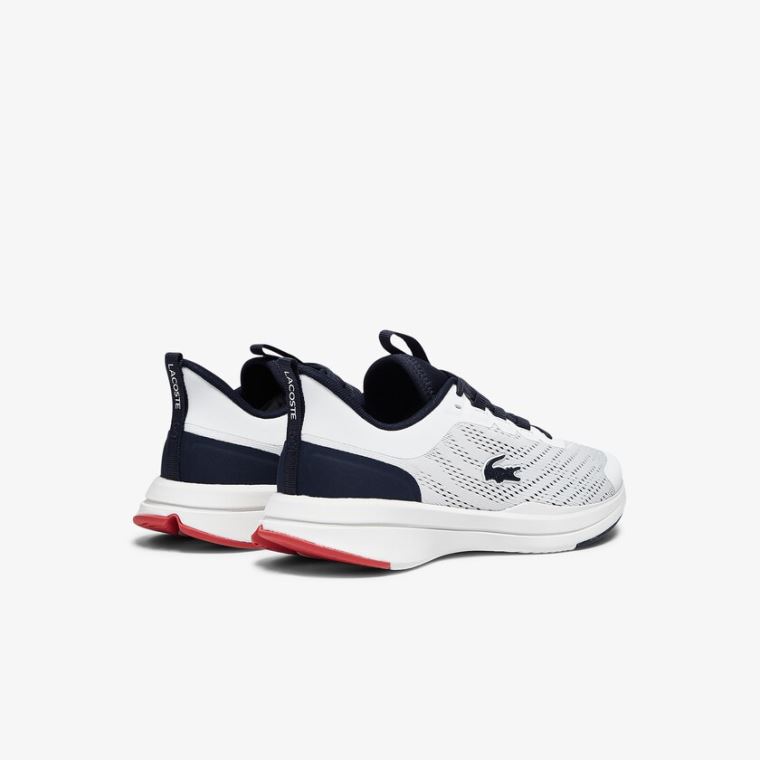 Lacoste Run Spin Tekstil Sneakers Beyaz Lacivert | 0eZ9kxWy