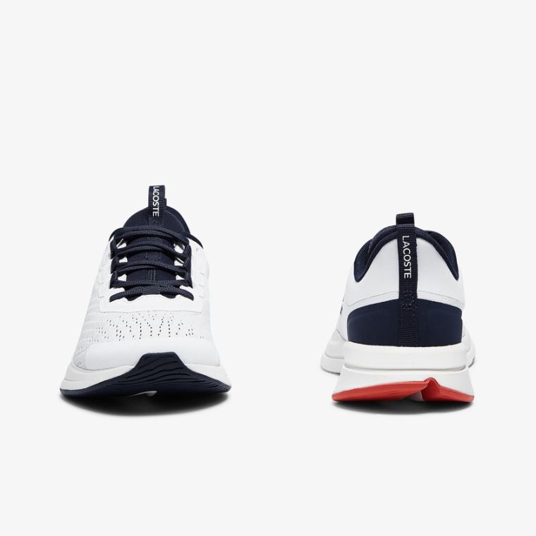 Lacoste Run Spin Tekstil Sneakers Beyaz Lacivert | 0eZ9kxWy