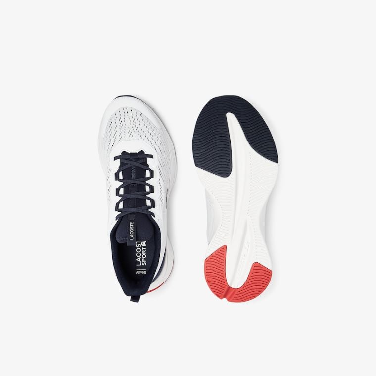 Lacoste Run Spin Tekstil Sneakers Beyaz Lacivert | 58CthI5l