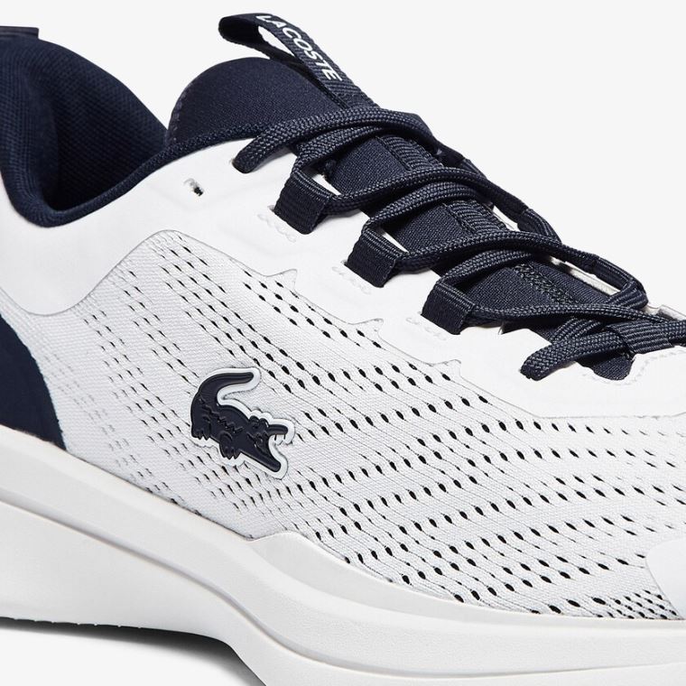 Lacoste Run Spin Tekstil Sneakers Beyaz Lacivert | 58CthI5l