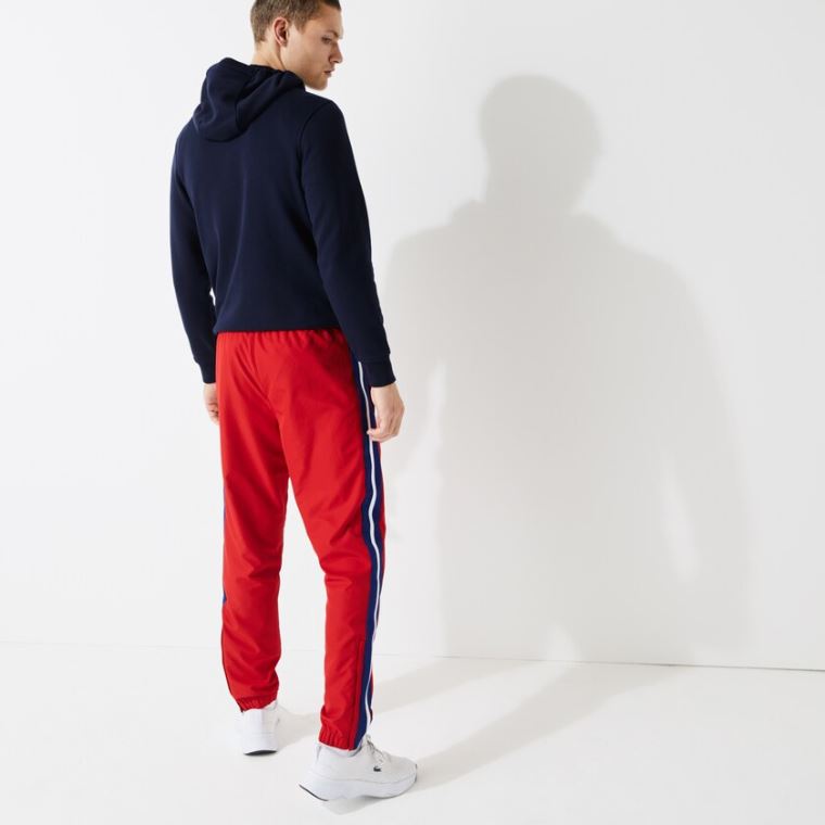 Lacoste SPORT Contrast Bands Hafif Tracksuit Pants Kırmızı Mavi Beyaz | 0GDXfHKo