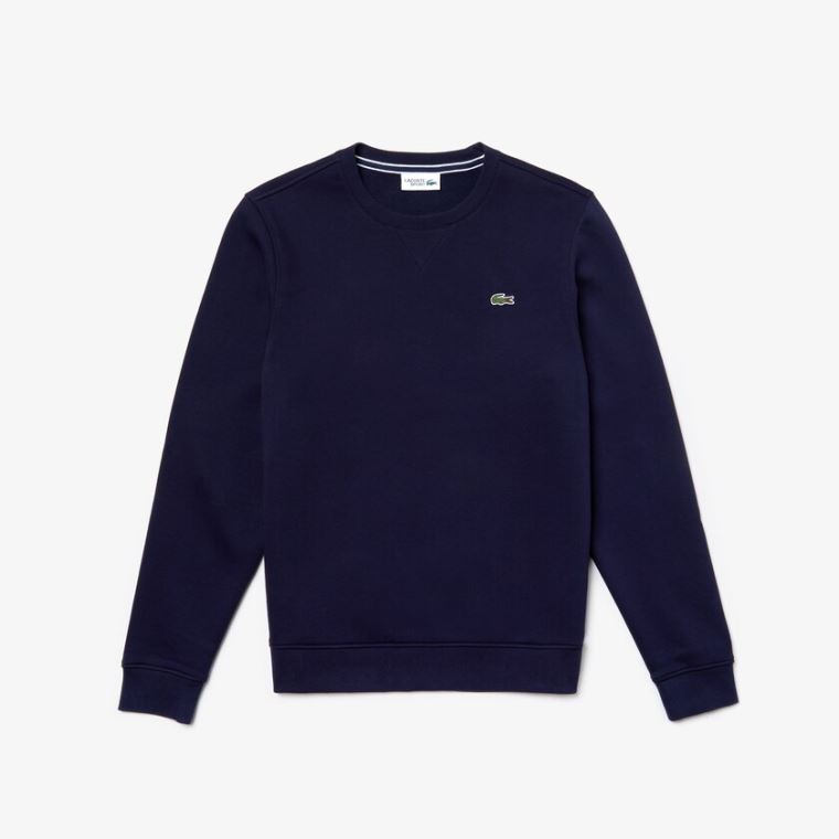 Lacoste SPORT Crew Neck Fleece Sweatshirt Lacivert Mavi | oD79mDrk