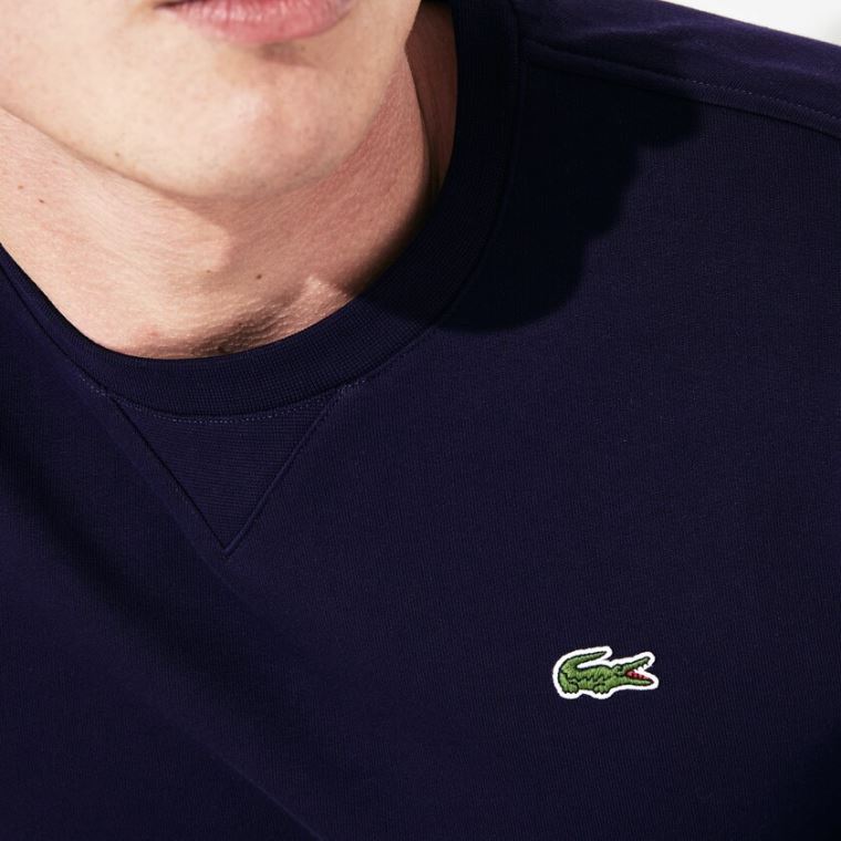 Lacoste SPORT Crew Neck Fleece Sweatshirt Lacivert Mavi | oD79mDrk