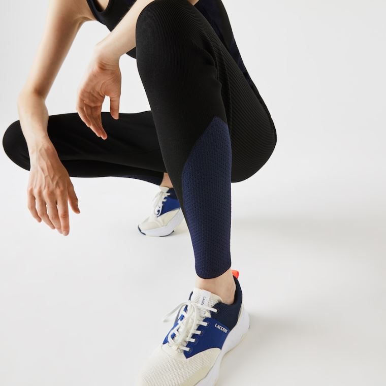 Lacoste SPORT Ergonomic Knit Leggings Siyah Lacivert Mavi | C8cxgHrk