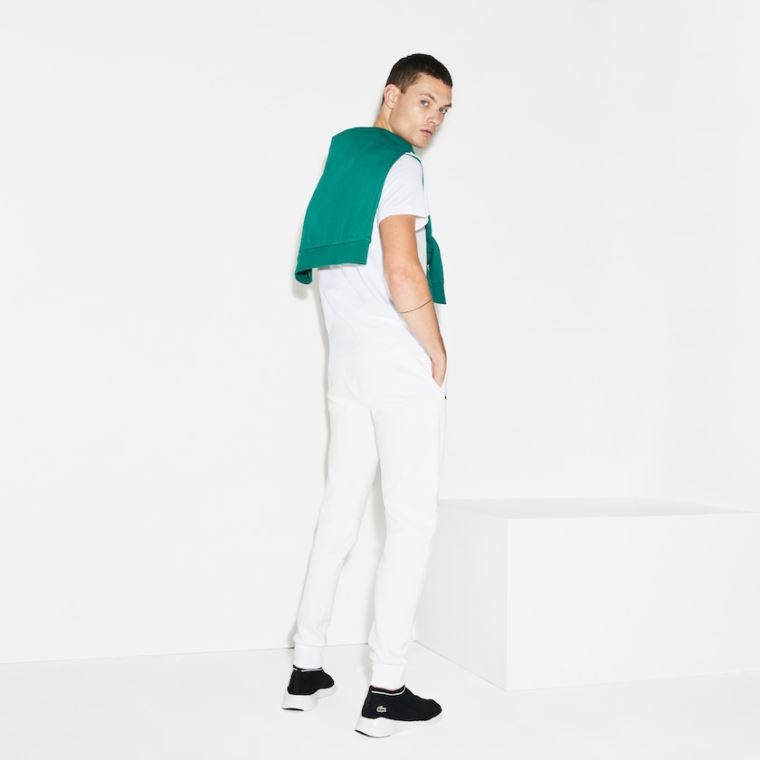 Lacoste SPORT Fleece Tenis Sweatpants Beyaz | Yrrg64BQ