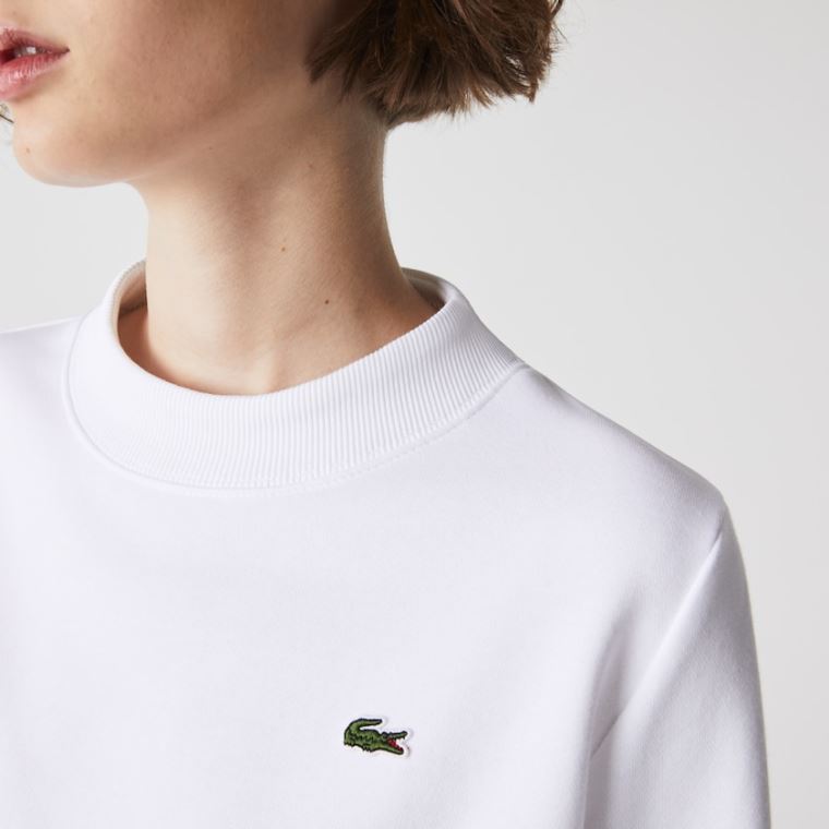 Lacoste SPORT Fleece Tenis Sweatshirt Beyaz | 5k3SqG77