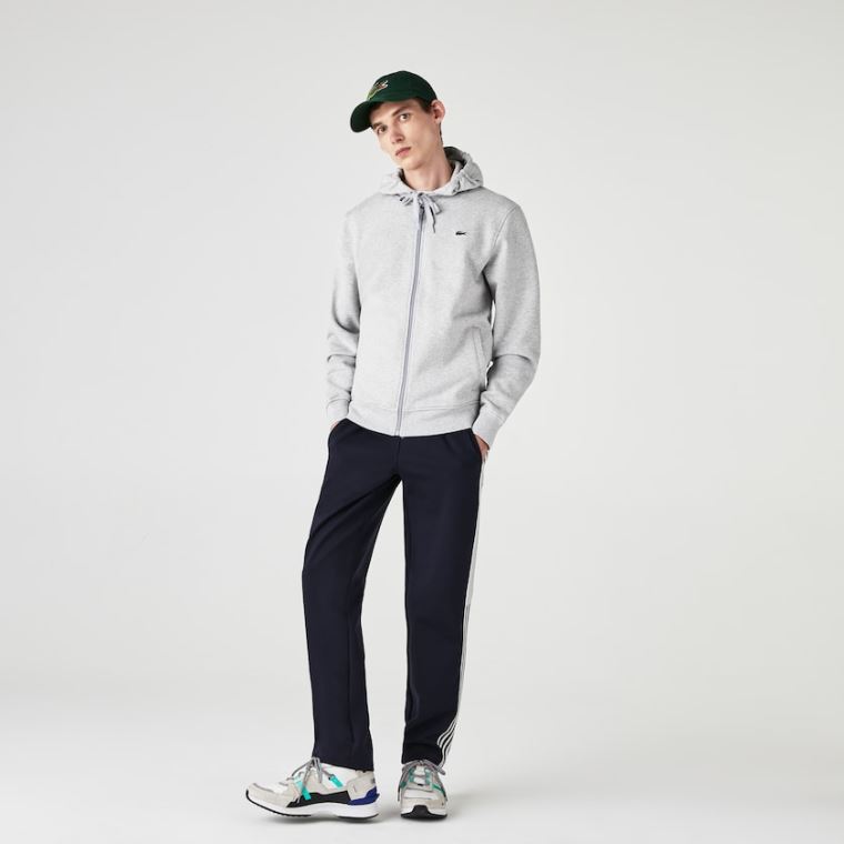 Lacoste SPORT Kukuletalı Hafif Bi-material Sweatshirt Gri Açık Gri | 8r2gBDWB