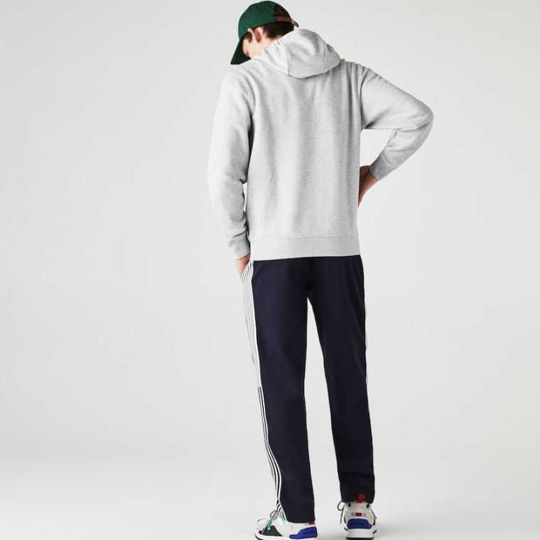 Lacoste SPORT Kukuletalı Hafif Bi-material Sweatshirt Gri Açık Gri | 8r2gBDWB