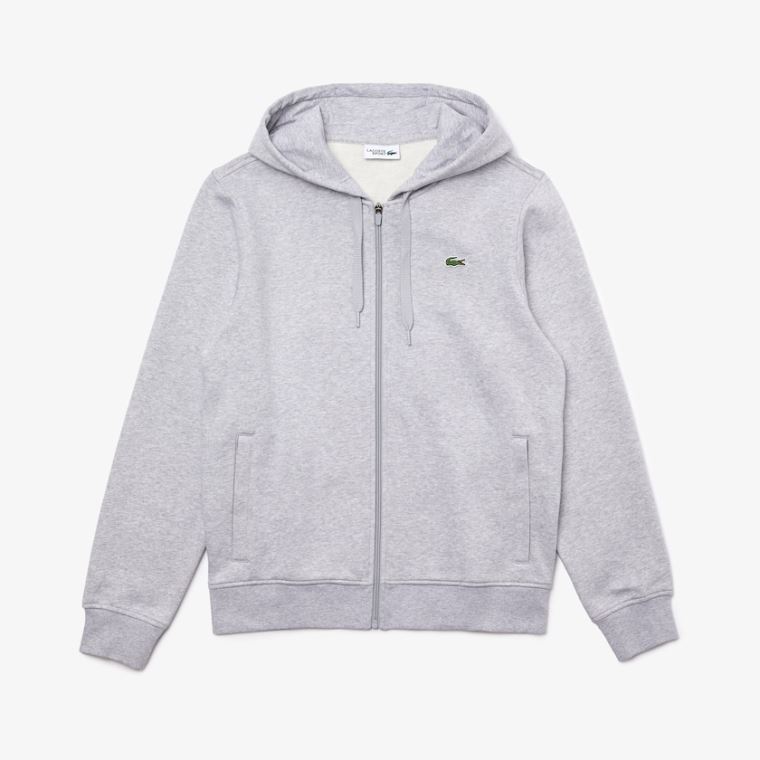 Lacoste SPORT Kukuletalı Hafif Bi-material Sweatshirt Gri Açık Gri | 8r2gBDWB