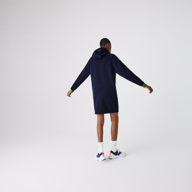 Lacoste SPORT Kukuletalı Pamuklu Blend Sweatshirt Elbise Lacivert Mavi Yeşil Siyah | qGuZxBuD