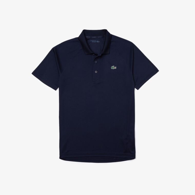 Lacoste SPORT Nefes Alabilir Run-Resistant Interlock Polo Shirt Lacivert Mavi | 4nEZTMHr