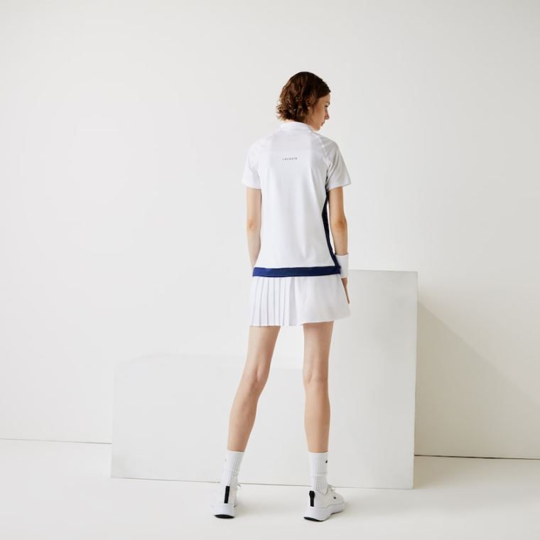 Lacoste SPORT Nefes Alabilir Stretch Tenis Polo Shirt Beyaz Mavi Yeşil Siyah | LbFkNVd0