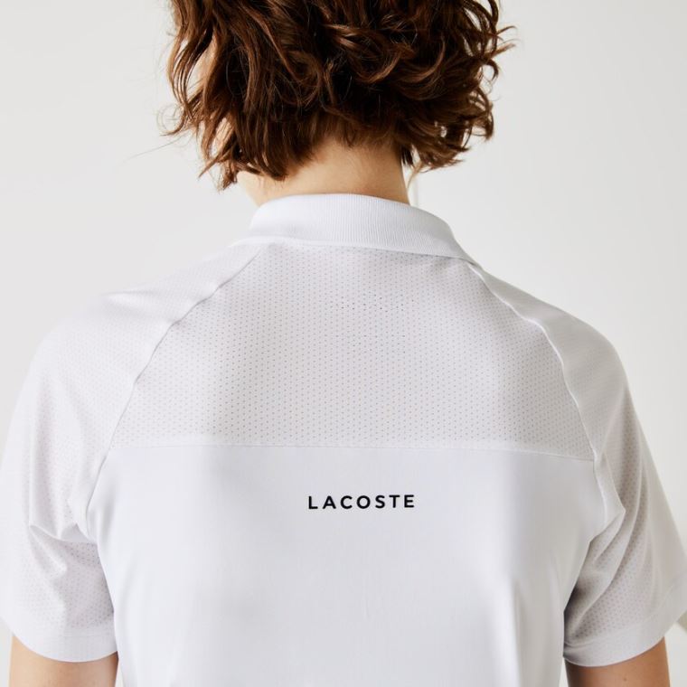 Lacoste SPORT Nefes Alabilir Stretch Tenis Polo Shirt Beyaz Mavi Yeşil Siyah | LbFkNVd0