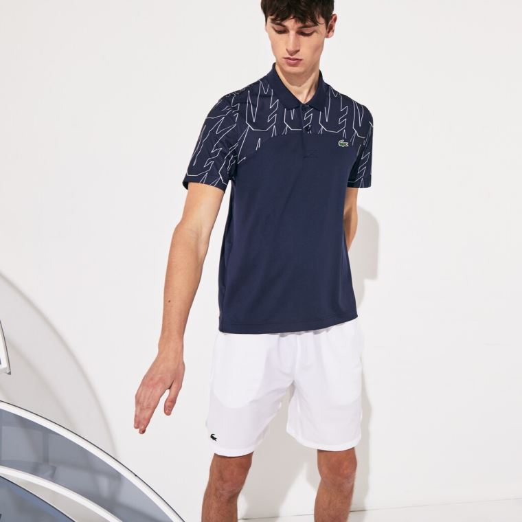 Lacoste SPORT Novak Djokovic Nefes Alabilir Ultra-Light Polo Shirt Lacivert Mavi Beyaz | IzGqSEnH