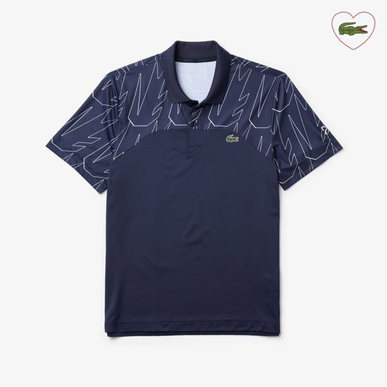 Lacoste SPORT Novak Djokovic Nefes Alabilir Ultra-Light Polo Shirt Lacivert Mavi Beyaz | IzGqSEnH