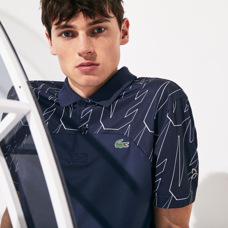 Lacoste SPORT Novak Djokovic Nefes Alabilir Ultra-Light Polo Shirt Lacivert Mavi Beyaz | IzGqSEnH