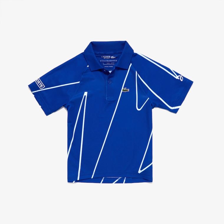 Lacoste SPORT Novak Djokovic Polo Mavi Beyaz | KyHXt7TU