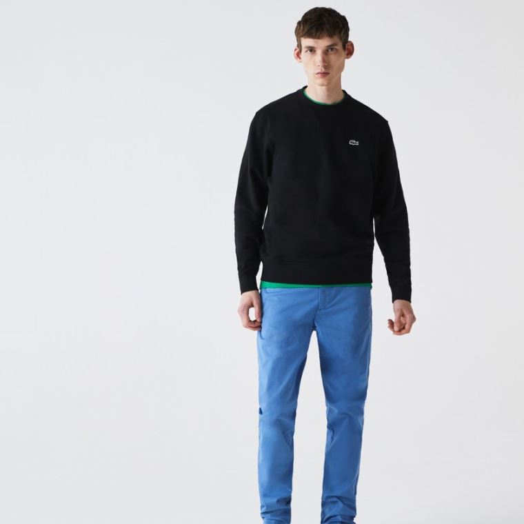 Lacoste SPORT Pamuklu Blend Fleece Sweatshirt Siyah | 4KIZYlzN