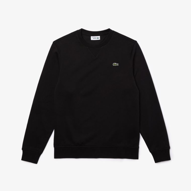 Lacoste SPORT Pamuklu Blend Fleece Sweatshirt Siyah | 4KIZYlzN