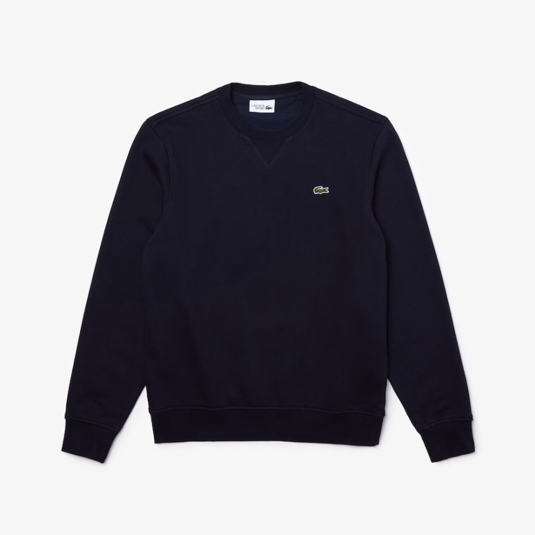 Lacoste SPORT Pamuklu Blend Fleece Sweatshirt Lacivert Mavi | RlhMH4Fd