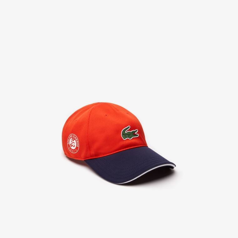 Lacoste SPORT Roland Garros Two-Tone Piqué Cap Kırmızı Lacivert Mavi Beyaz | ikiXP4CD