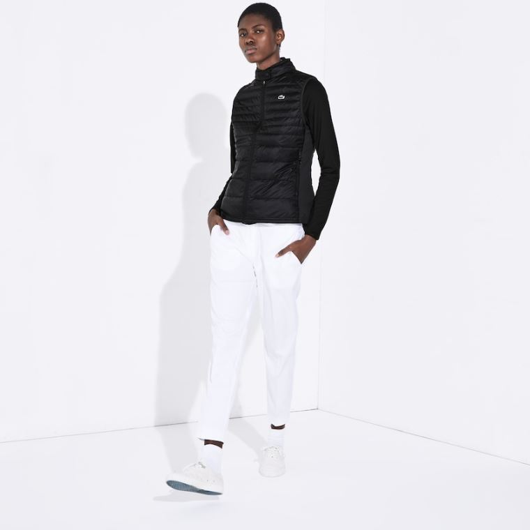 Lacoste SPORT Su-Resistant Quilted Technical Golf Vest Siyah | a07nQJw5