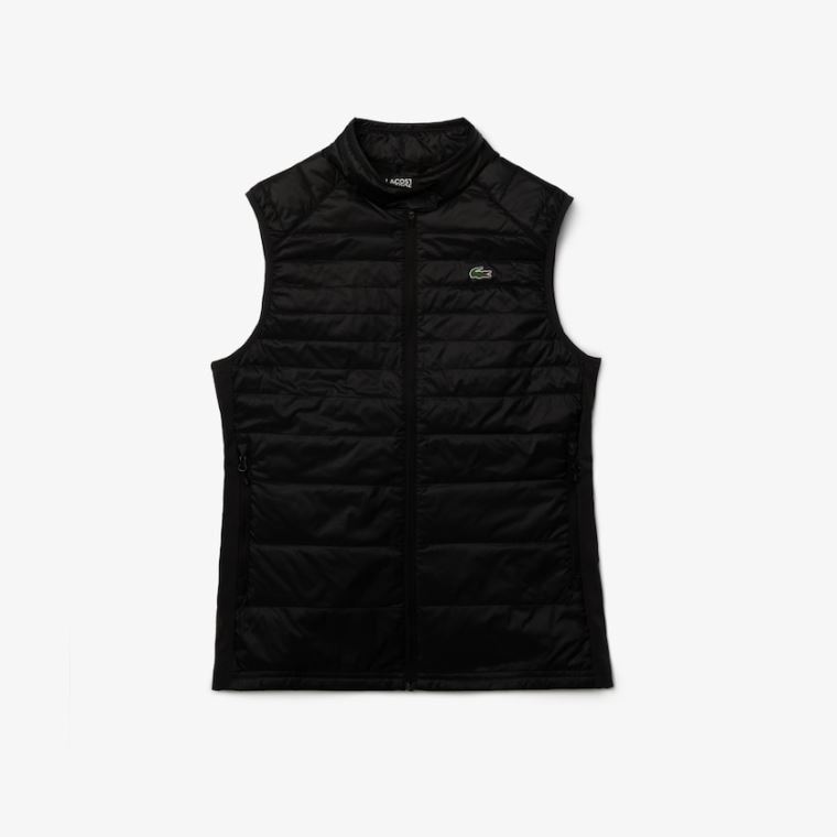 Lacoste SPORT Su-Resistant Quilted Technical Golf Vest Siyah | a07nQJw5