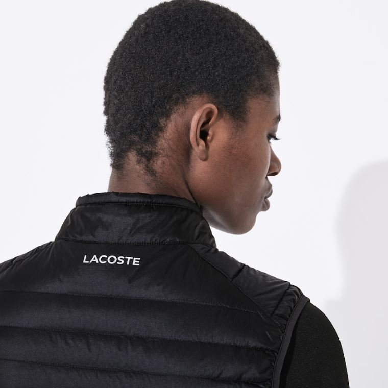 Lacoste SPORT Su-Resistant Quilted Technical Golf Vest Siyah | a07nQJw5