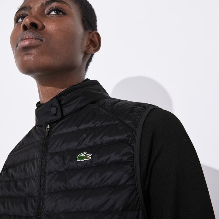 Lacoste SPORT Su-Resistant Quilted Technical Golf Vest Siyah | a07nQJw5