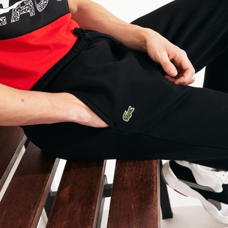 Lacoste SPORT Tenis trackpants in fleece Siyah | UwiIypDK